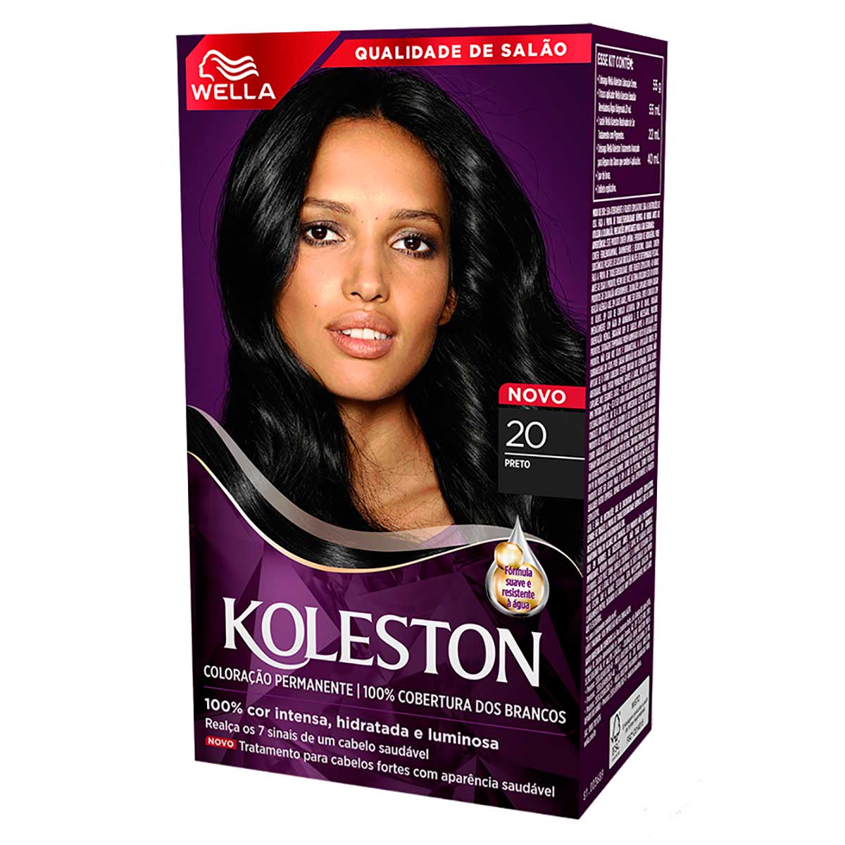 Tintura para Cabelo Preto 20 Koleston 242g