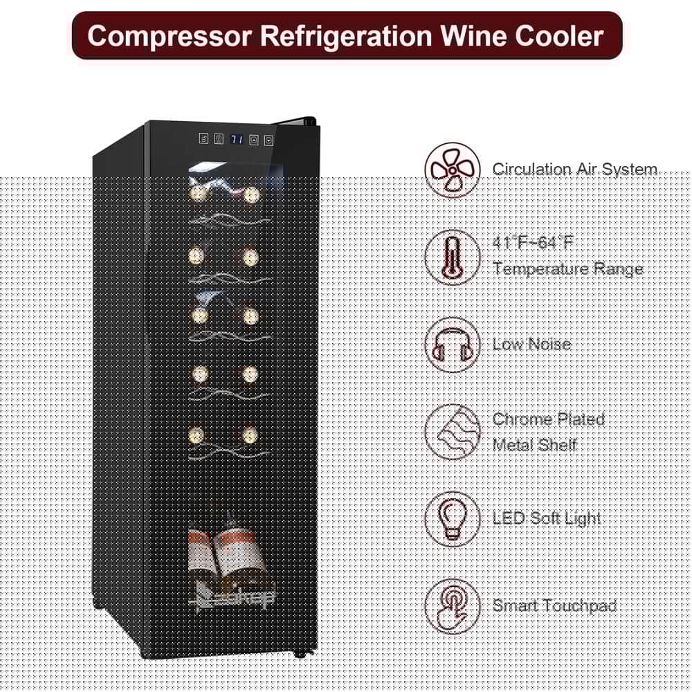 Winado 992 in 12Bottle Compressor Freestanding Wine and Beverage Cooler