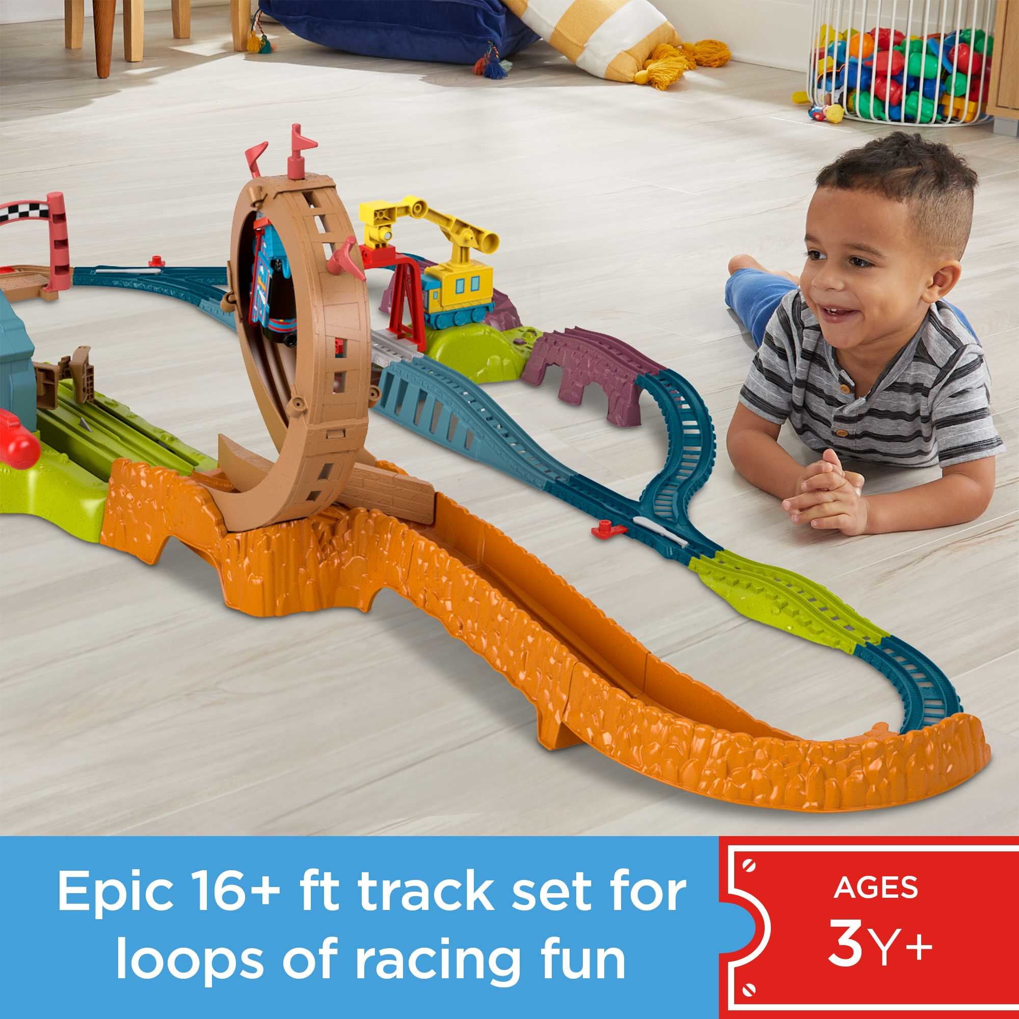 Thomas and Friends Launch and Loop Maintenance Yard Toy Train Set with Motorized Thomas