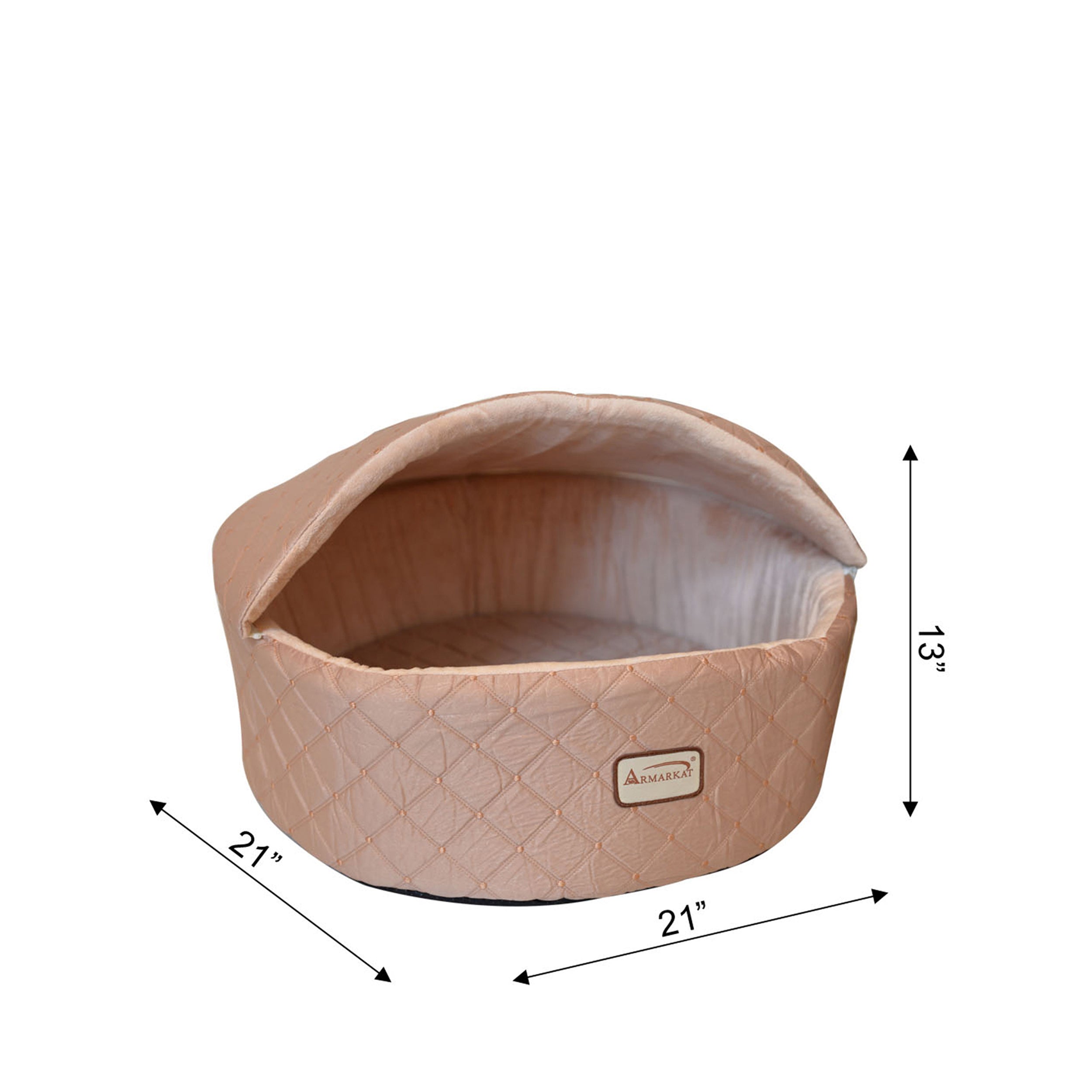 Armarkat Cat Bed， Medium， Light Apricot， C33HFS/FS-M