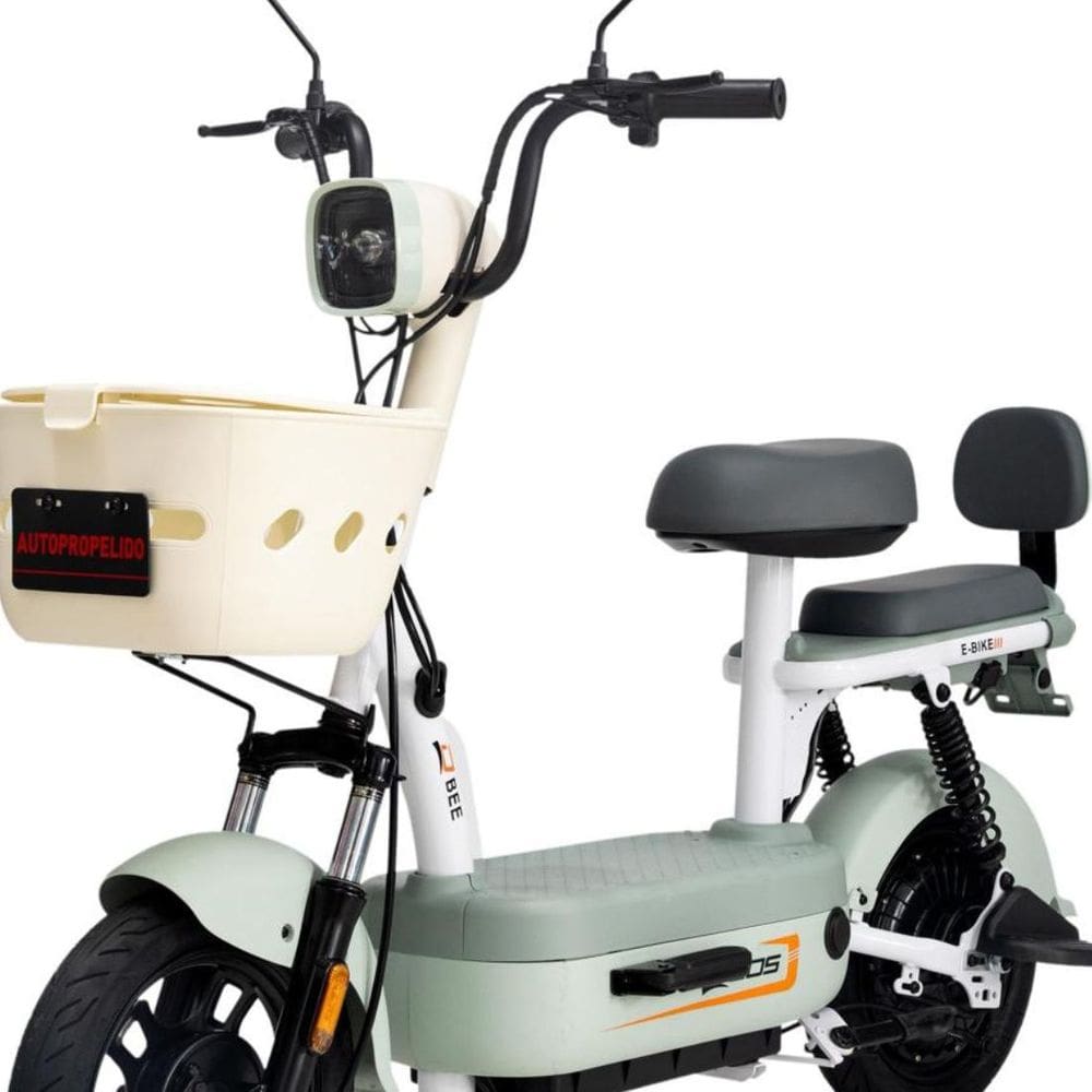 Bicicleta Elétrica Scooter com Alarme 500W 48V Bee Verde Duos