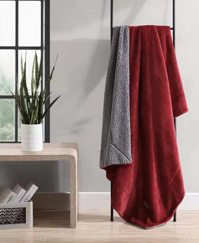 Eddie Bauer CLOSEOUT! Signature Solid Ultra Soft Plush Fleece Throw， 60