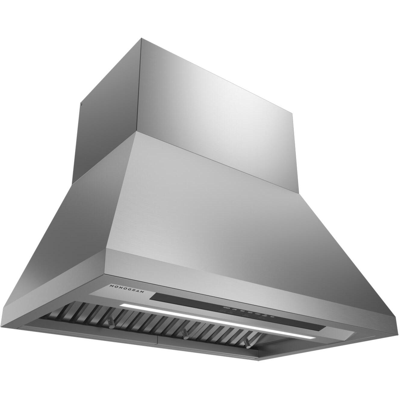 Monogram 36-inch Professional Statement Collection Wall Mount Range Hood ZVW1360SPSS