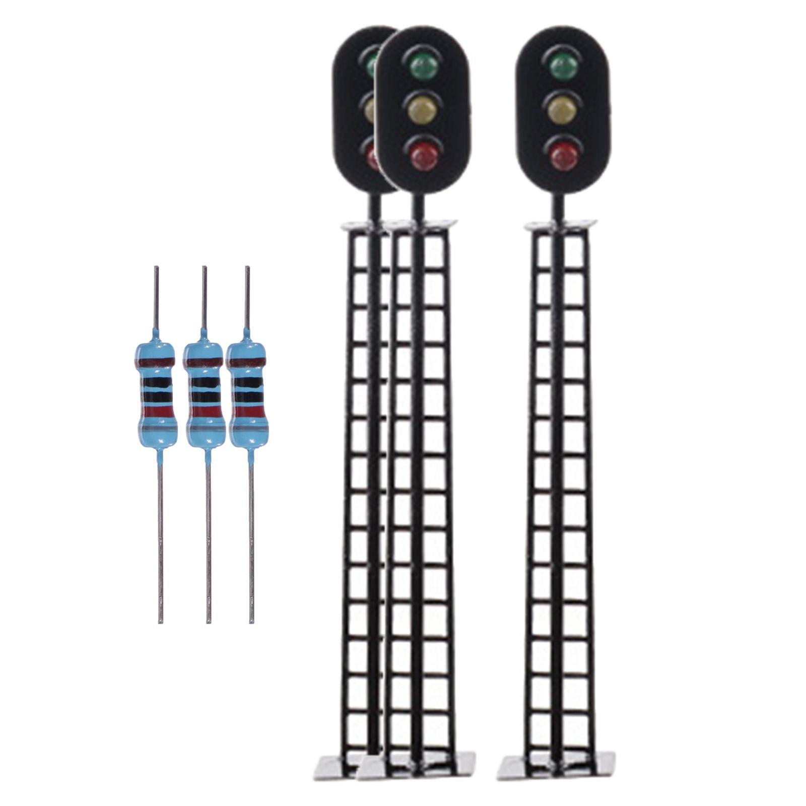 6x ama 1/87 Scale Signal Lamps Lamp Mini Railway Decor Supplies