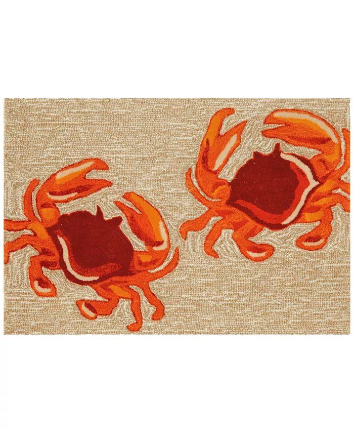 Liora Manne' Liora Manne Front Porch Indoor Outdoor Crabs Natural 2' x 3' Area Rug