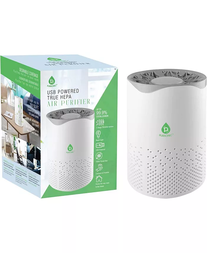 PURSONIC USB Powered Air Purifier With Night Light