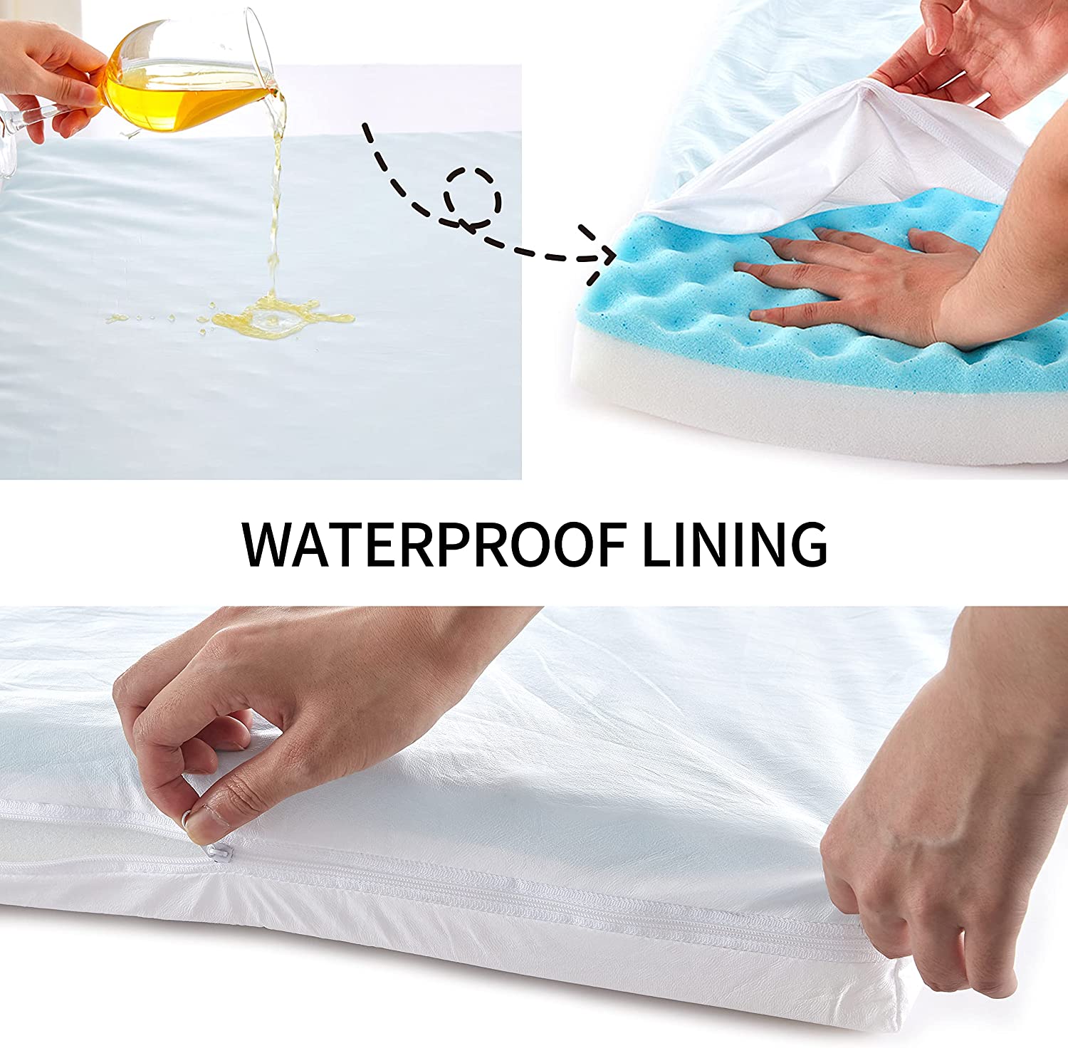 GOHOO PET Orthopedic Memory Foam Dog Bed， Dog Crate Bed for Medium Dogs -Waterproof Pet Bed with Removable Washable Cover， Purple Rabbit Plush Surface， M(29inch，45Lbs)