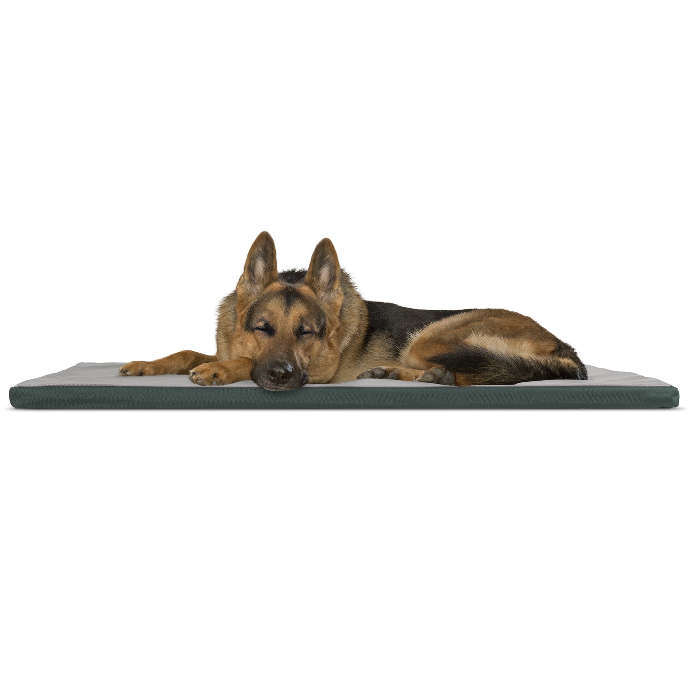 FurHaven Pet Kennel Pad | Reversible Two-Tone Water-Resistant Crate or Kennel Pad Pet Bed for Dogs and Cats， Green/Gray， Extra Large