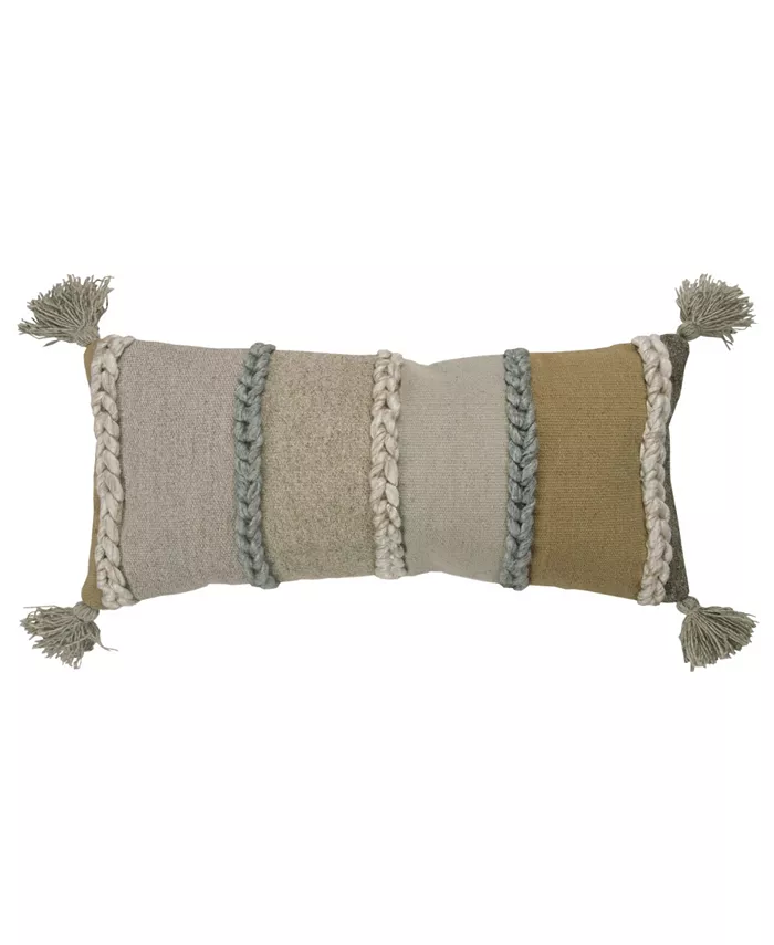Rizzy Home Stripe Polyester Filled Decorative Pillow， 14
