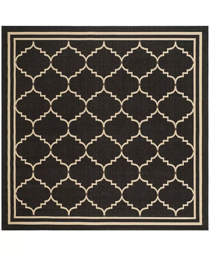 Safavieh Courtyard Black and Creme 6'7