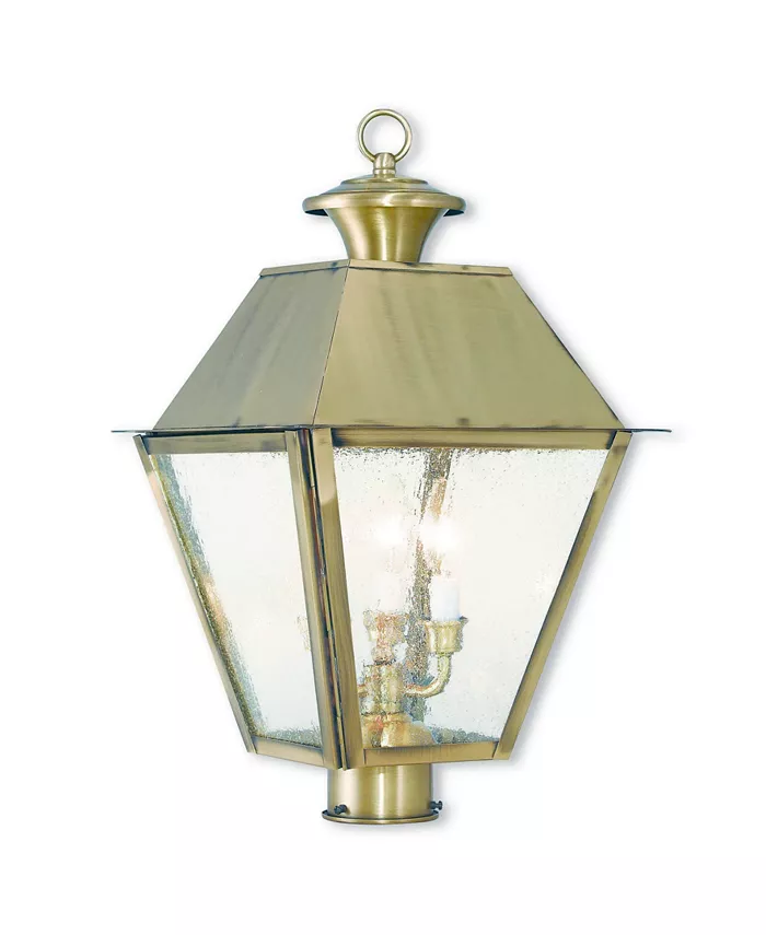 Livex Mansfield 3-Light Outdoor Post Lantern