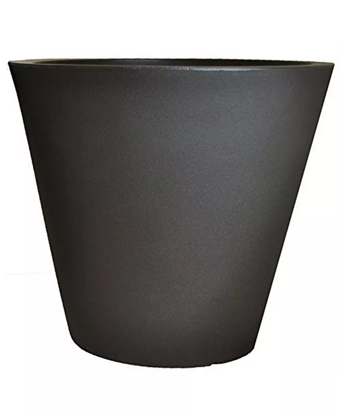 Tusco Products Cosmopolitan Round Planter 13.5 Inch Black
