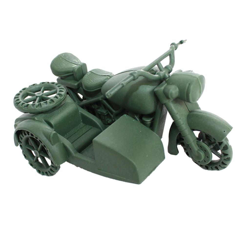 Miniature Vehicle Soldier Motorbike Scene Layout Play Set