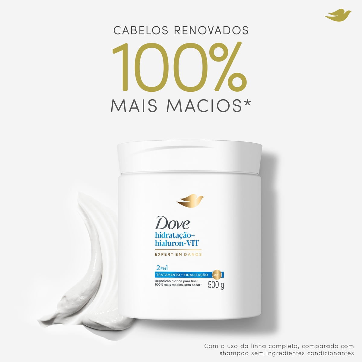 Mascara Capilar Dove 2 em 1 Hidratacao Hialuron-Vit 500g