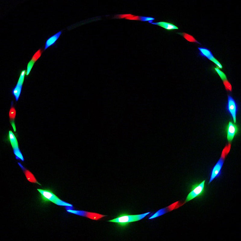 Detachable 10 LED Glowing Sport Hoop Multicolor Hoop Weight Loss Bodybuilding Fitness Hoops For Children Adult