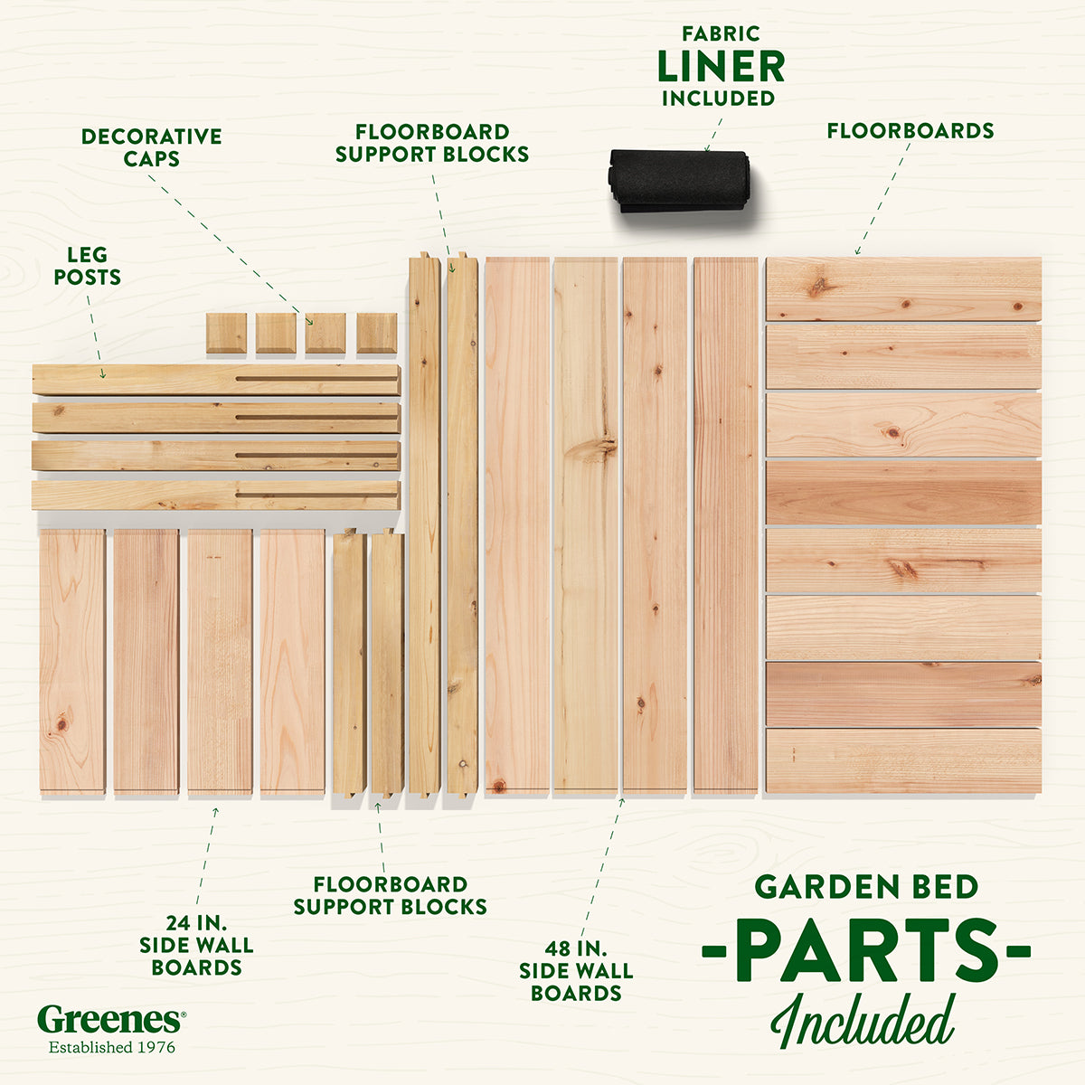 Greenes Fence 48" L x 24" W x 31" H Premium Cedar Elevated Garden Bed