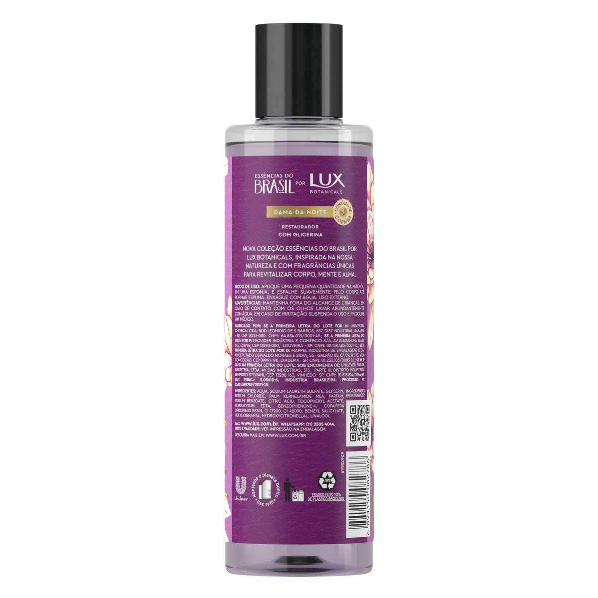 Sabonete Liquido Lux Botanicals Essencias do Brasil Dama-da-Noite 300 ml