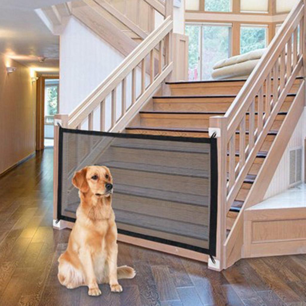 2x Portable Mesh Dogs Fence Indoor Gate For Doggies