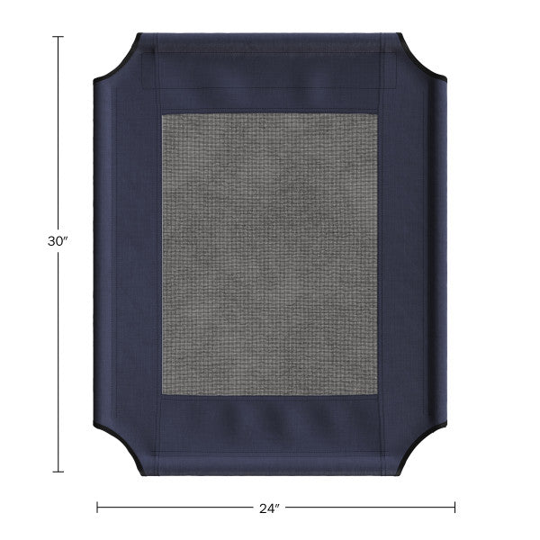 Elevated Dog Bed Cover - 30x24-Inch Replacement Pet Bed Cover with Mesh Panel - For Indoor/Outdoor Use - Dog Cot Not Included by PETMAKER (Blue)