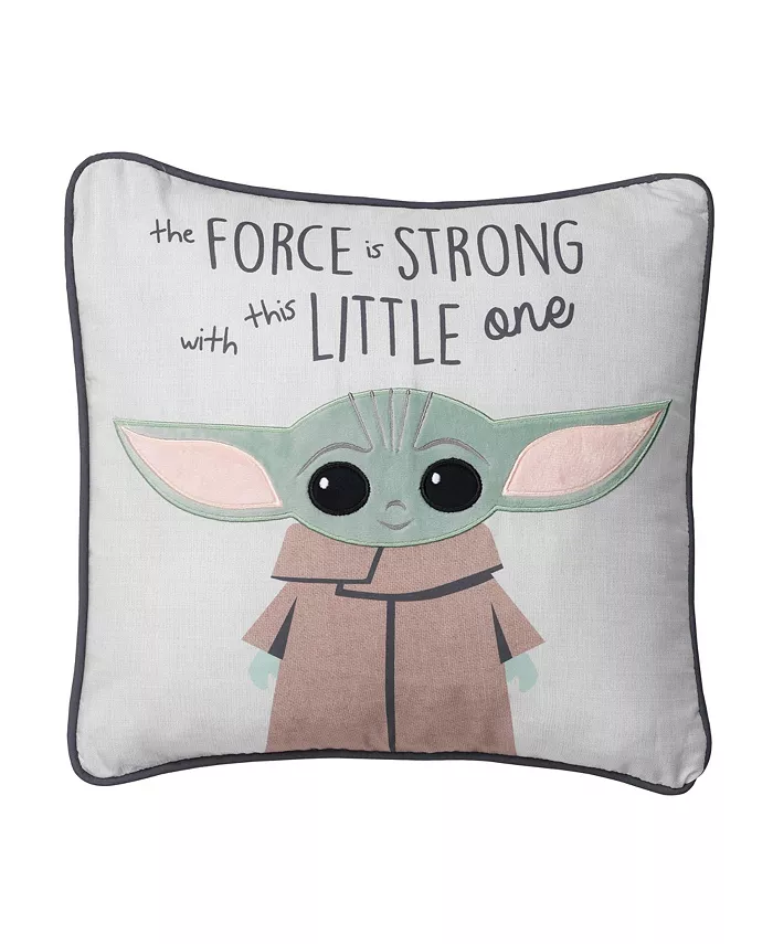 Lambs Ivy Star Wars The Child Baby Yoda Decorative Nursery Throw Pillow