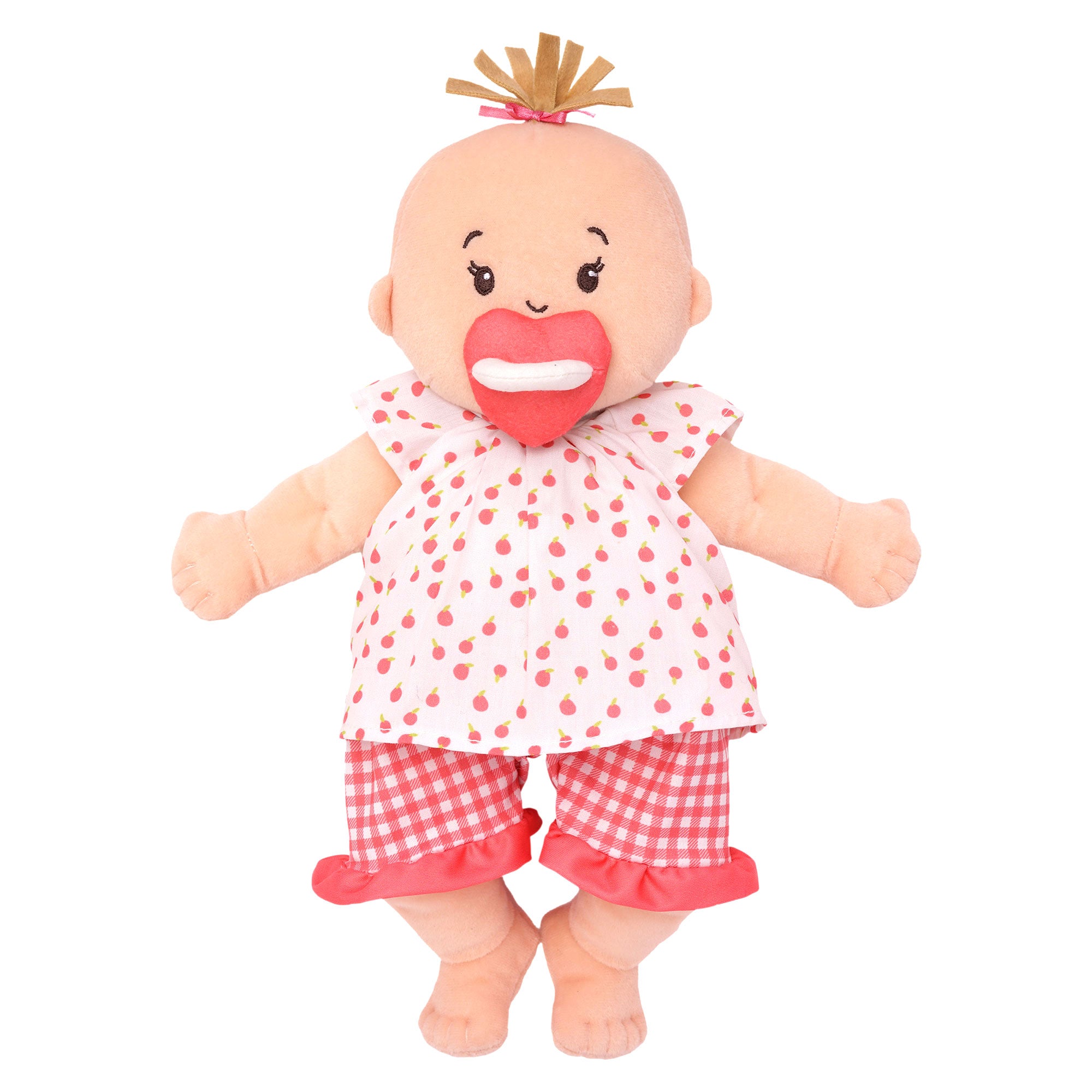 Manhattan Toy Baby Stella Peach with Light Brown Hair Soft First Baby Doll for Ages 1 Year and Up, 15"