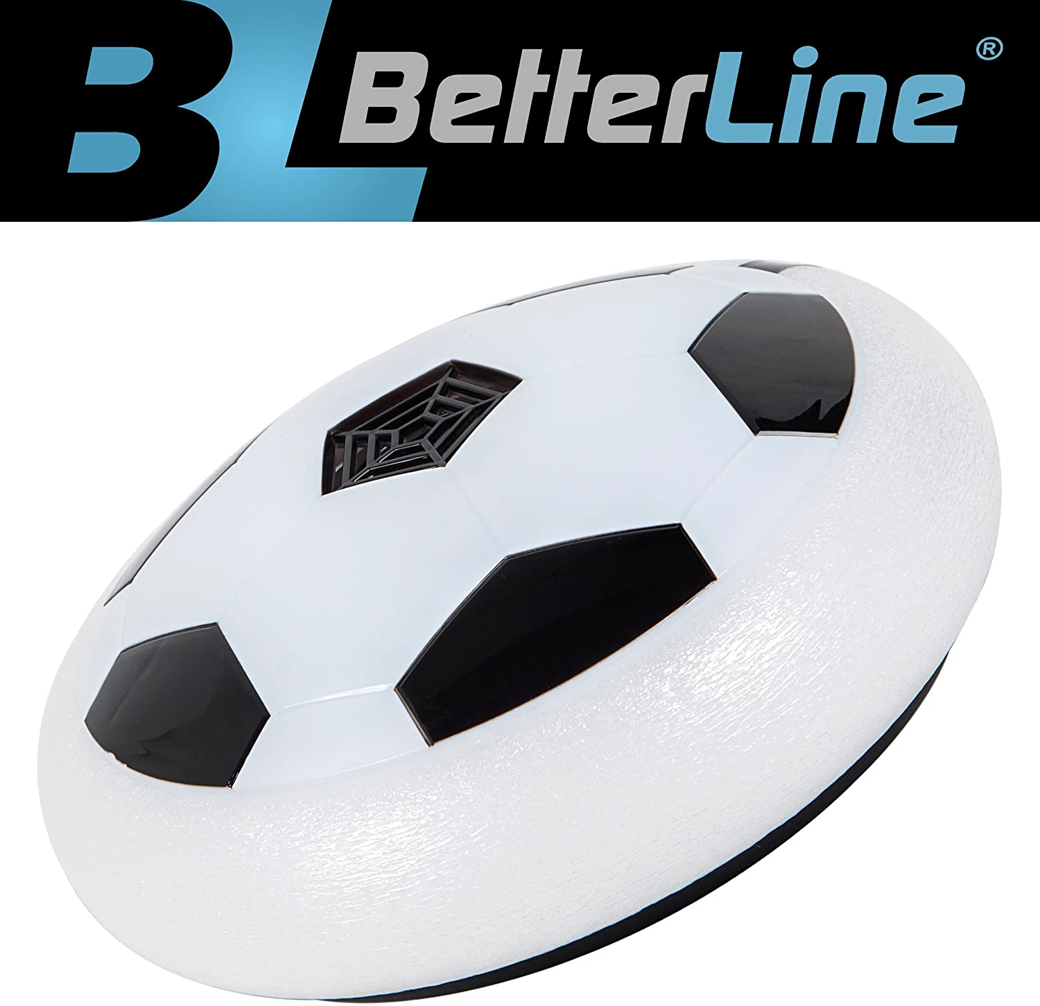 Air Power Soccer Football Hover Disc Toy with Foam Bumpers and Light-Up LED Lights， Kids Sports Ball Game for Indoor and Outdoor Play， Gift for Children