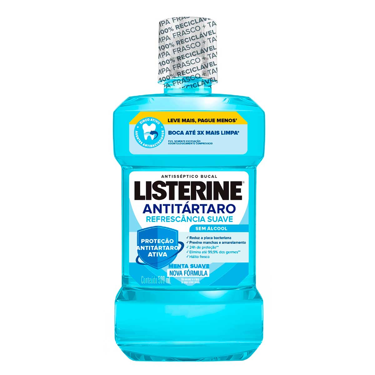 Enxaguante Bucal sem Alcool Listerine Antitartaro 500ml
