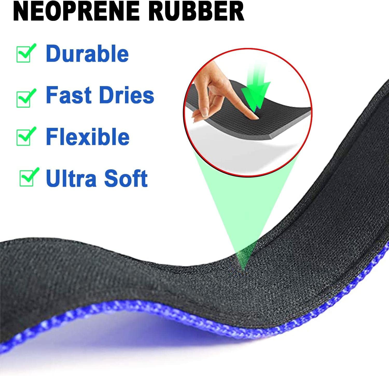 HKEEY Dog Collar， Adjustable Reflective Nylon Dog Collar Classic Solid Colors， Soft Neoprene Padding for Small Medium Sized Dogs Neck (9-14.2 inch)