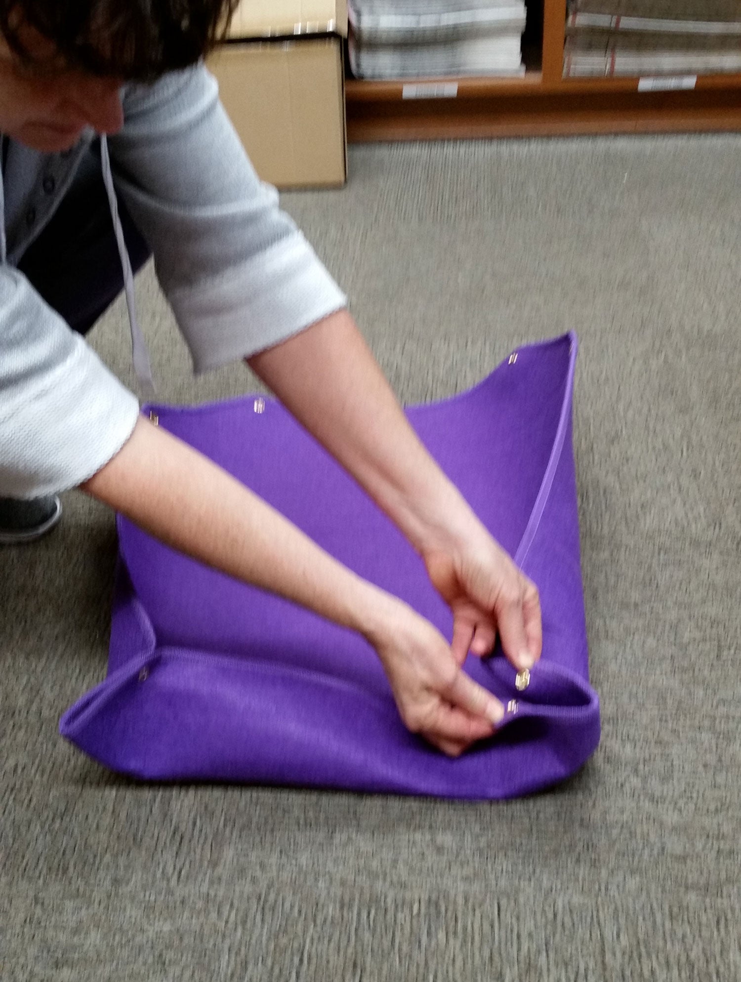 Cat Bed Felt Fabric - Large Green