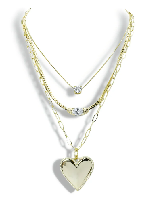 PRE-ORDER Crystalized Heart Necklace shipped apx 4/30