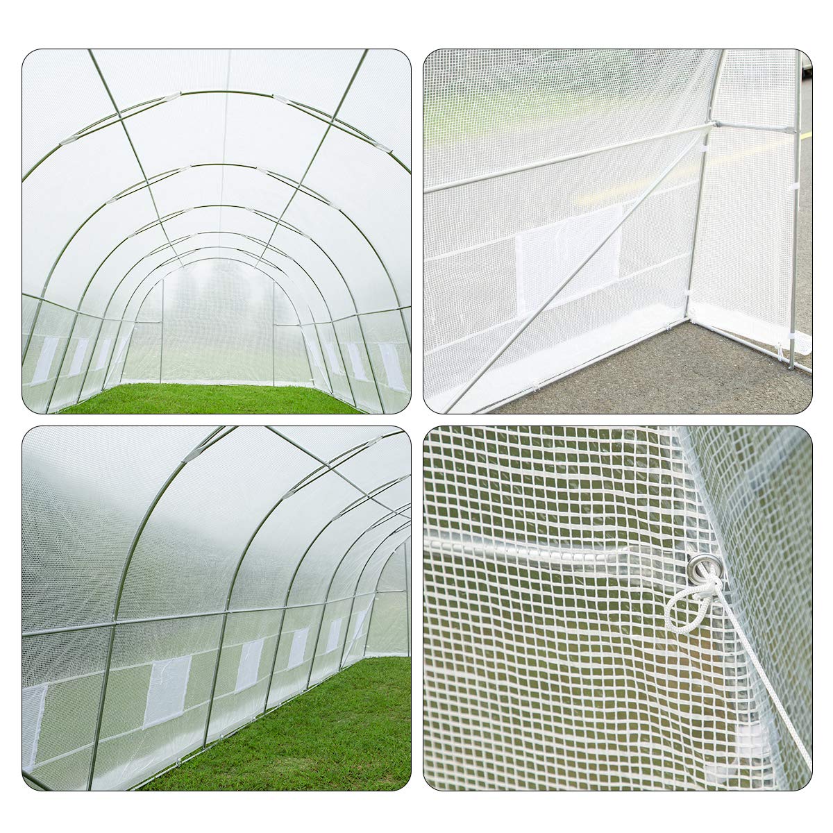 U-MAX Greenhouse Tent Pet Dog Bed， Medium， White