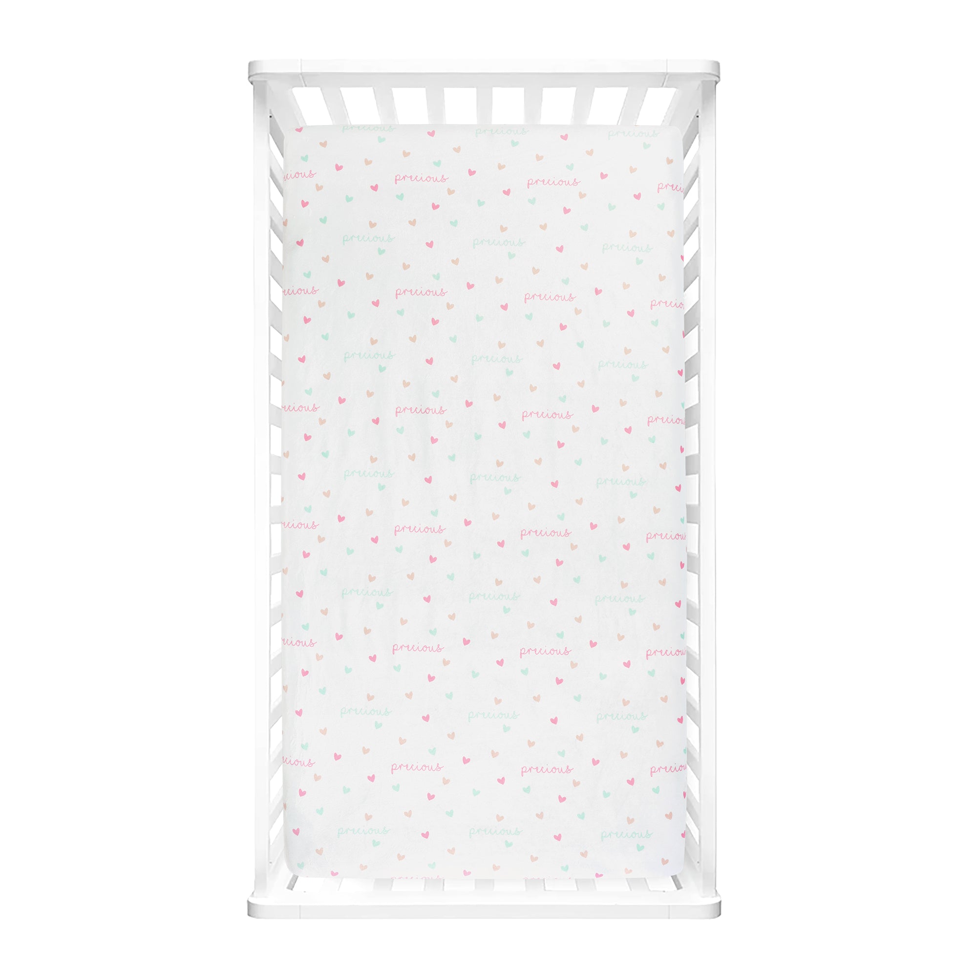 Unicorn Heart Rainbow Soft & Plush Fitted Crib Sheet 2 Pack Set