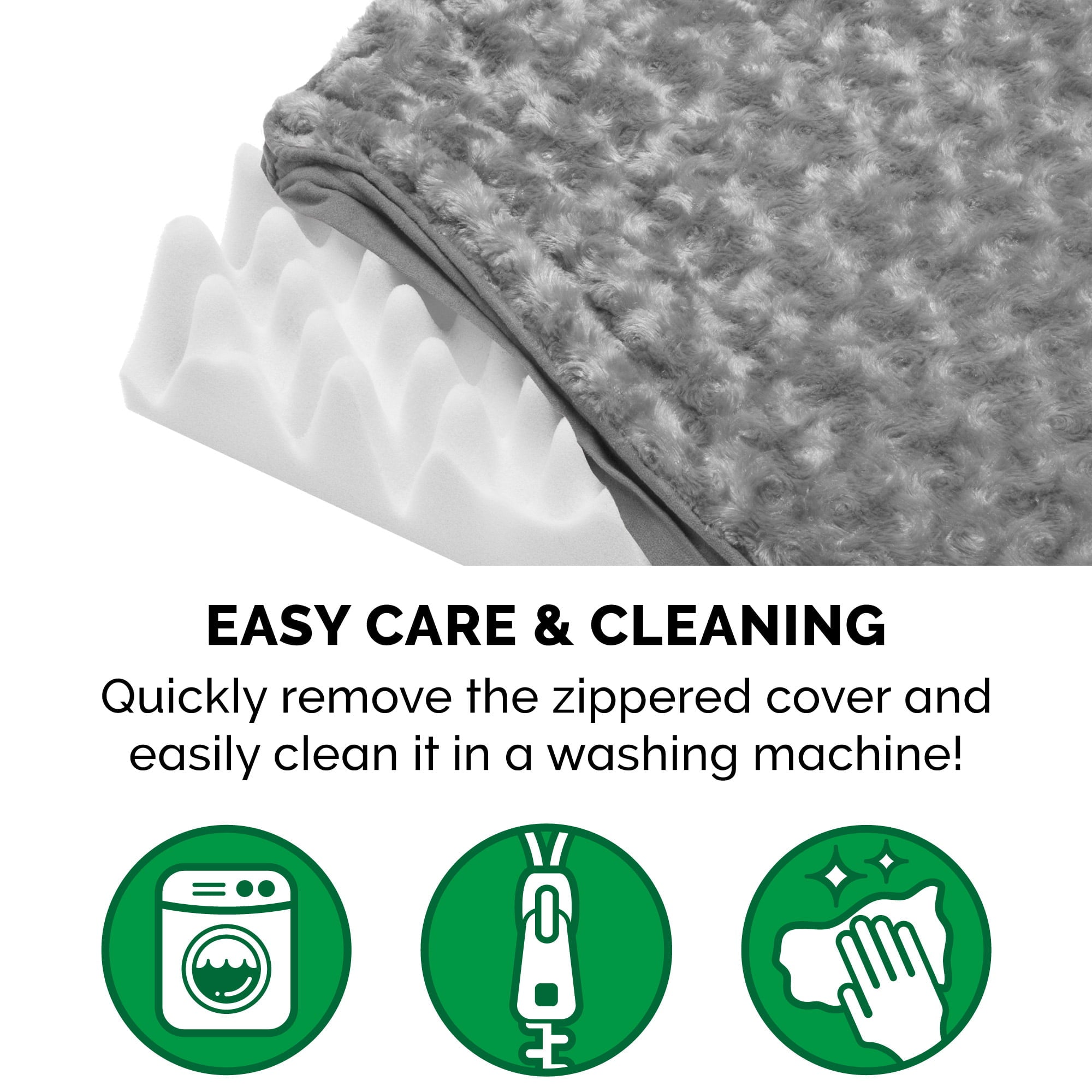 FurHaven Pet Products | Deluxe Orthopedic Ultra Plush Mattress Pet Bed for Dogs and Cats， Gray， Jumbo