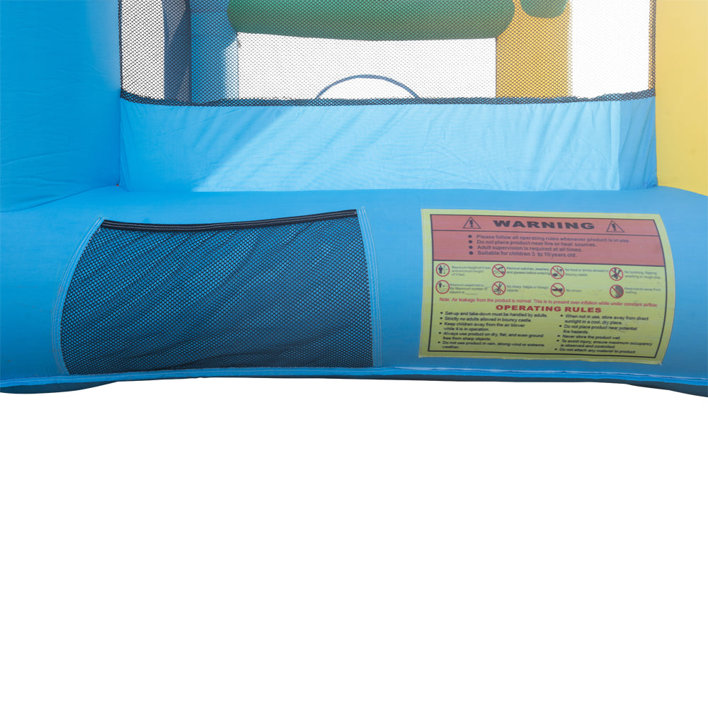Kids Inflatable Water Slide， Inflatable Jumping Castle with Mini Swimming Pool and Slide， include Blower， Slide Bouncer Water Pool， Mushroom Pattern