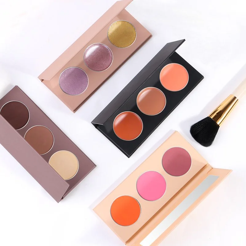 Free combination 3 Color concealer and Highlight Blush Palette Face Cosmetics Makeup Private Label