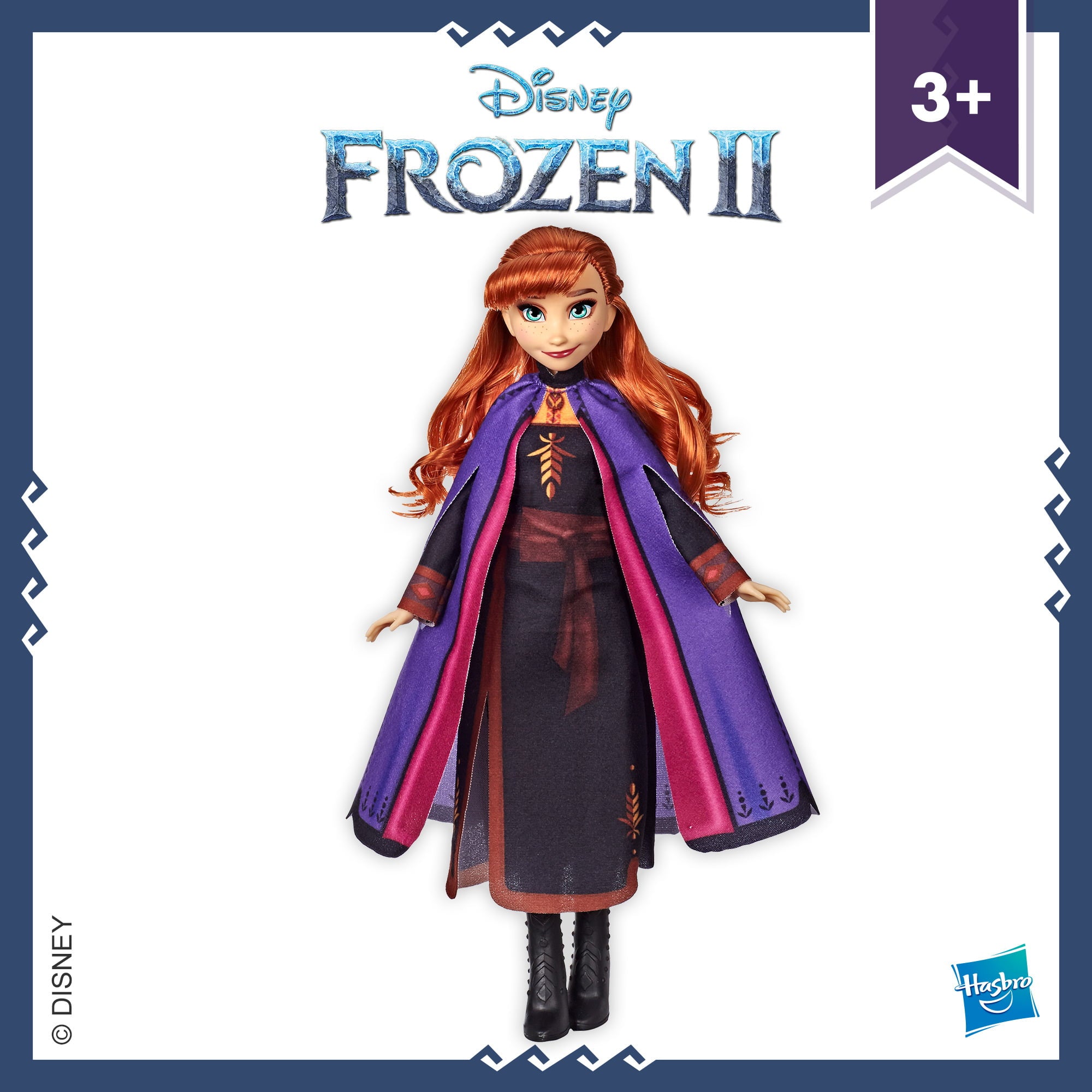 Disney Frozen 2 Anna Fashion Doll with Long Red Hair, Includes Movie Outfit