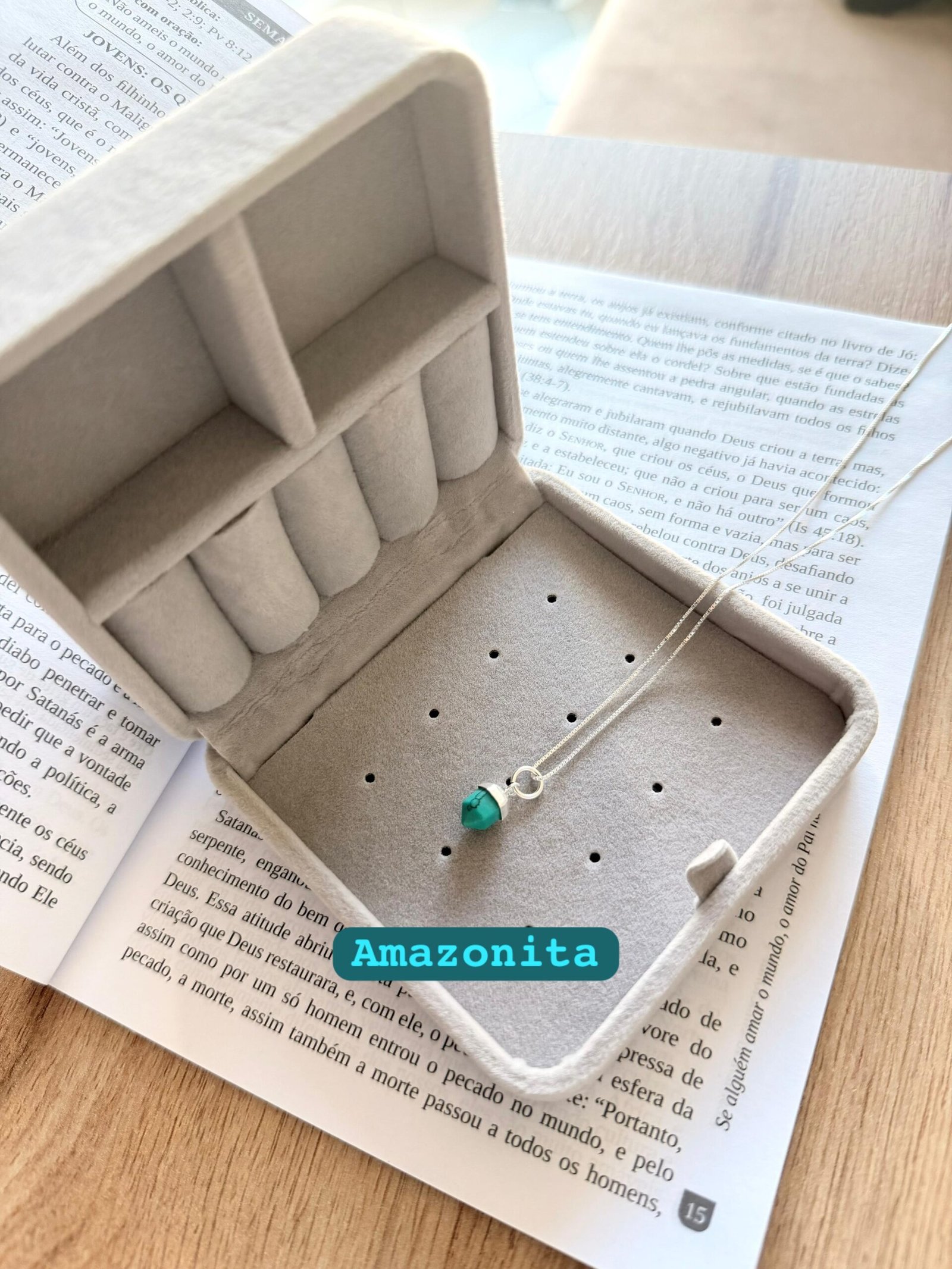 Colar Pingt. Pedra Natural (P)