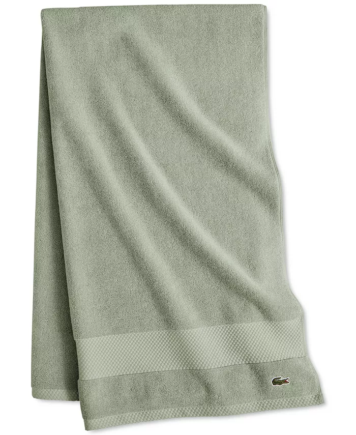Lacoste Home Heritage Anti-Microbial Supima Cotton Washcloth， 13