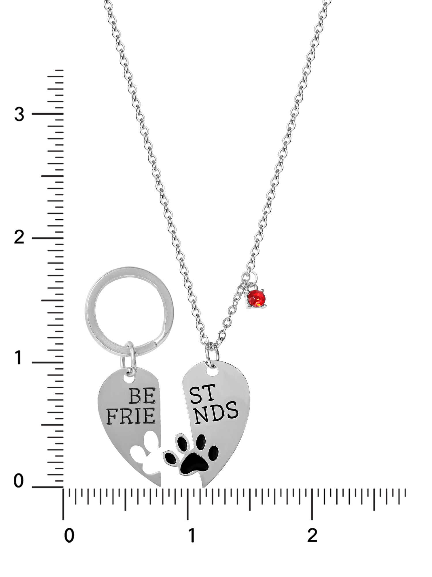 Connections from Hallmark Stainless Steel Dog Best Friends Tag and Necklace Set