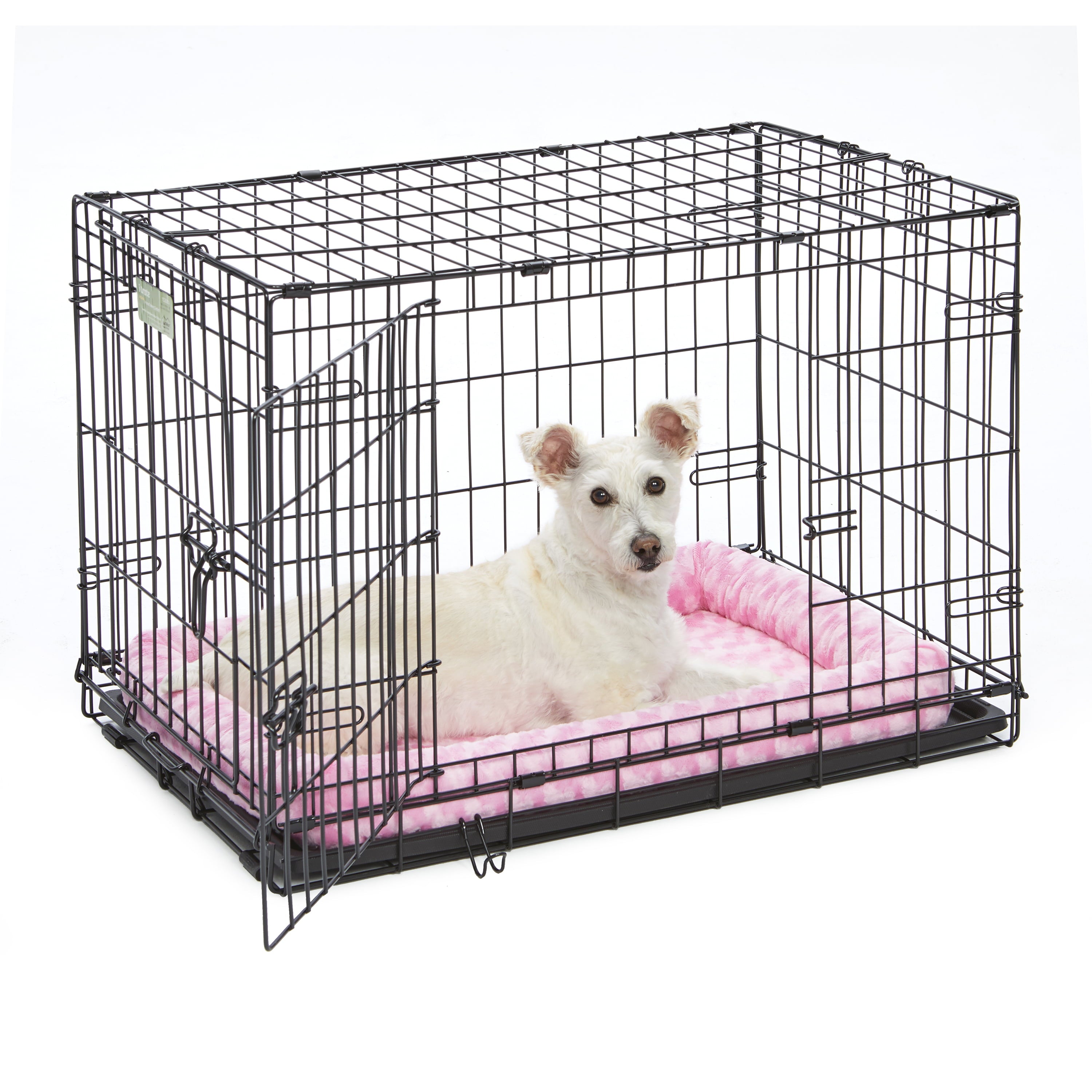MidWest QuietTime Pet Bed and Dog Crate Mat， Pink， 24