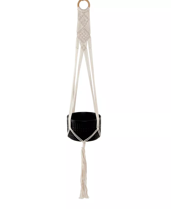 Flora Bunda Hanging Macrame Planter Hanger， 6