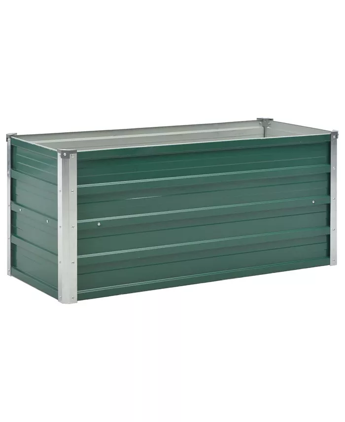 vidaXL Garden Raised Bed Galvanized Steel 39.4