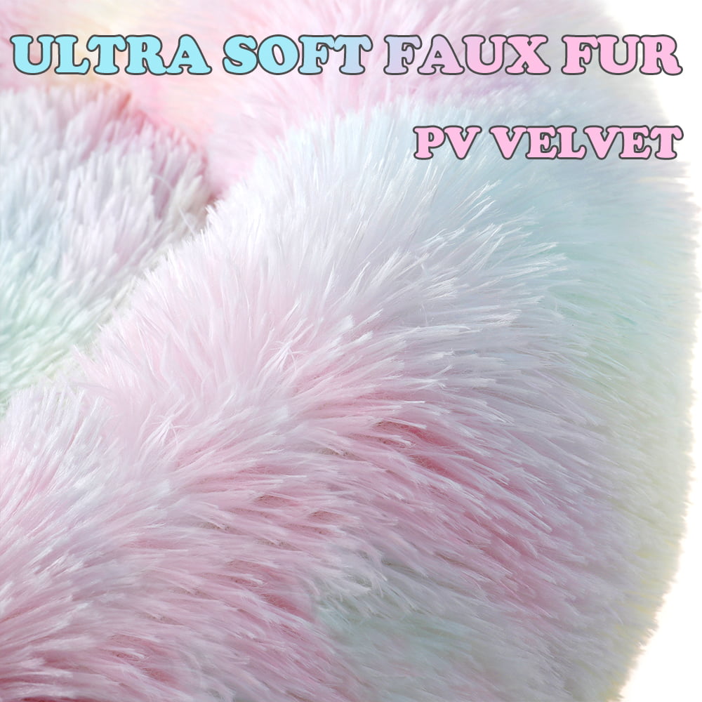 Round Plush Pet Bed for Dogs and Cats，Fluffy Soft Warm Calming Bed Sleeping Kennel Nest