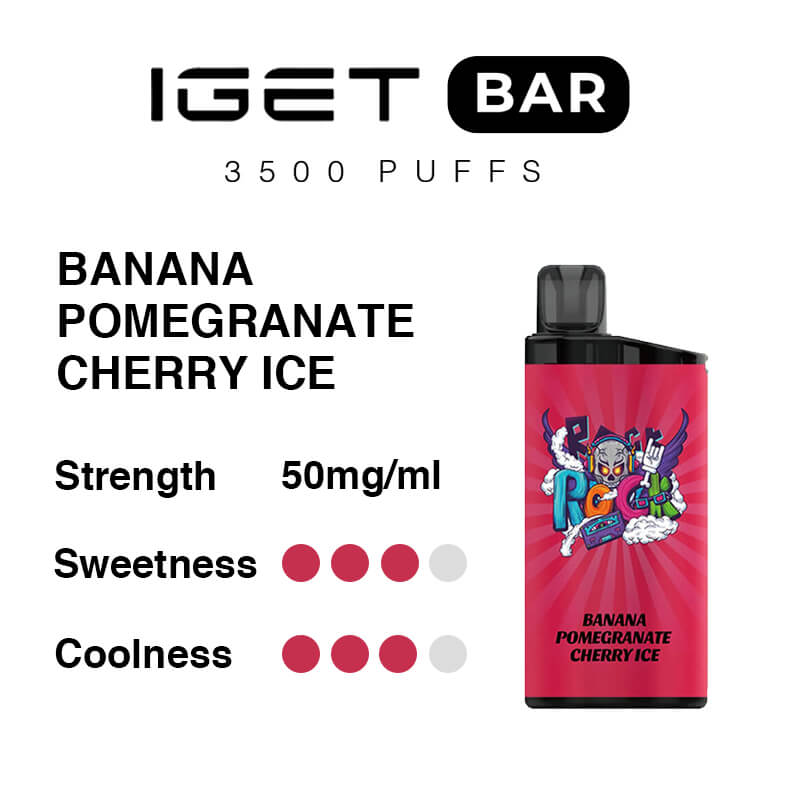 IGET Bar - Banana Pomegranate Cherry Ice (3500 Puffs)