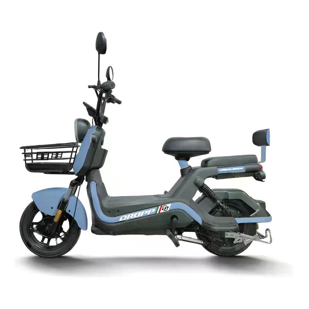 Bicicleta Eletrica Scooter Aro 14 Dropp 650w - Único-Preto+Azul