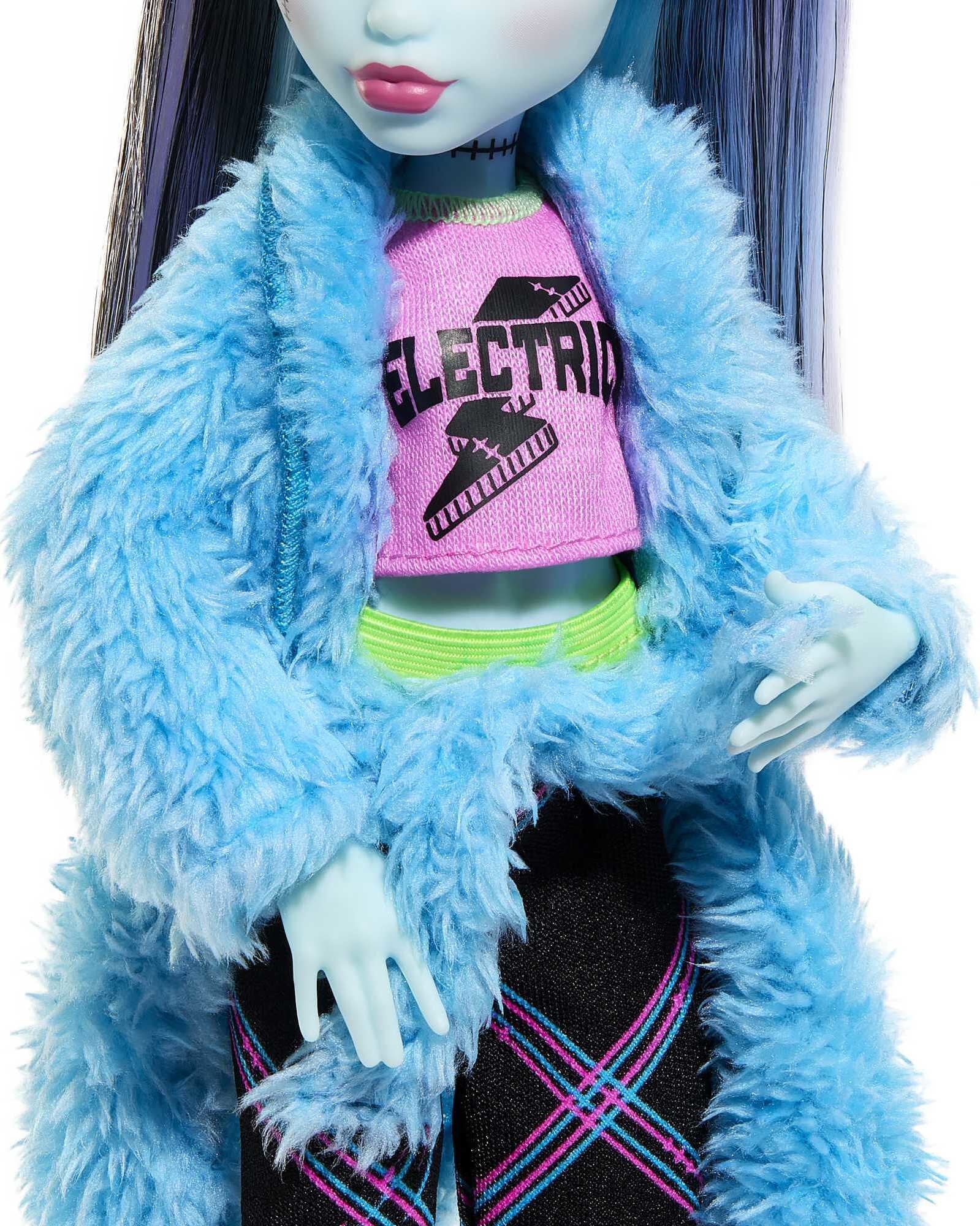 Monster High Frankie Stein Fashion Doll and Accessories, Creepover Party Set with Pet