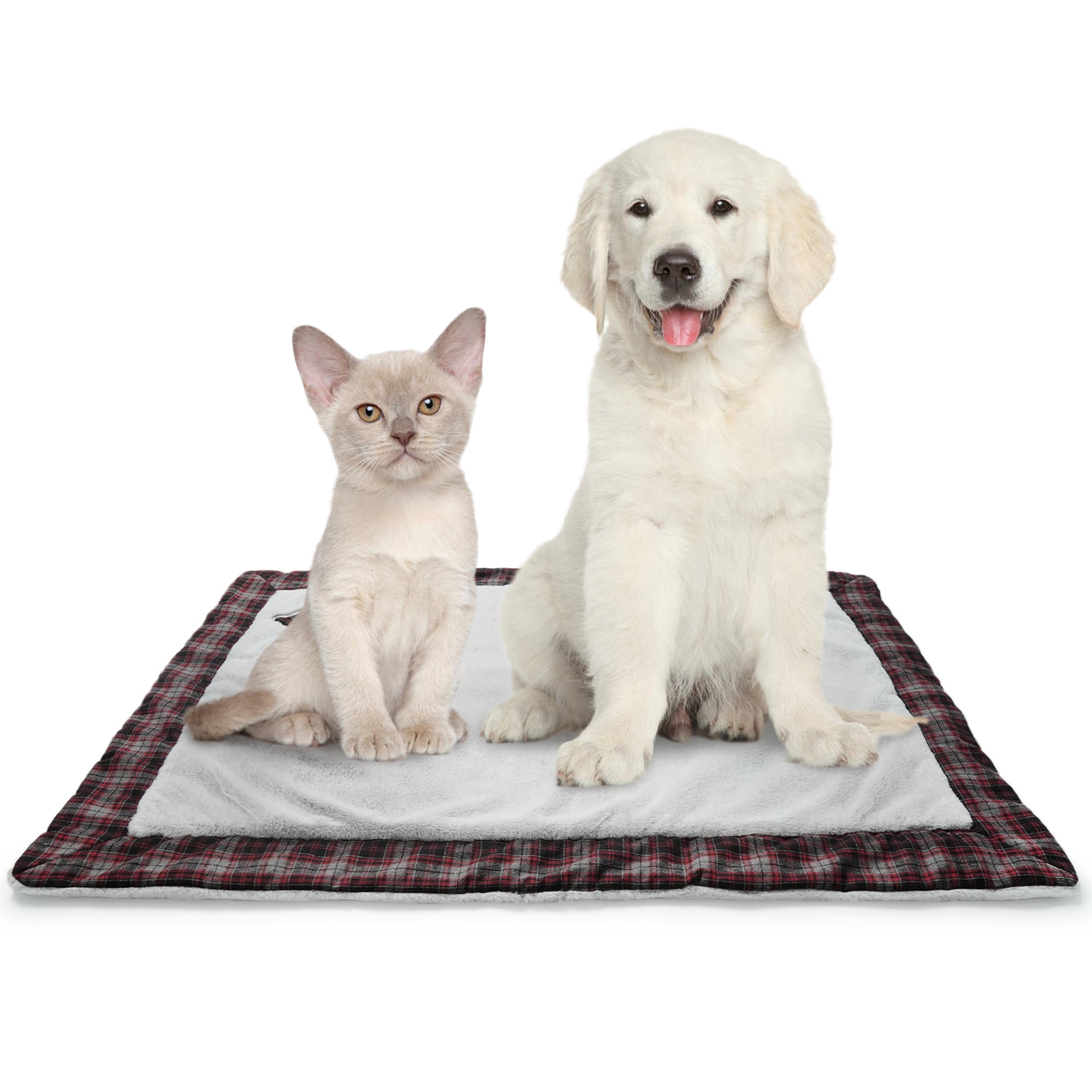 PUMYPOREITY Dog Bed Mat， Dog Crate Pad， Dog beds for Large Dogs Cats， Plush Pet Beds， Dog Kennel Pad， Super Soft， Washable