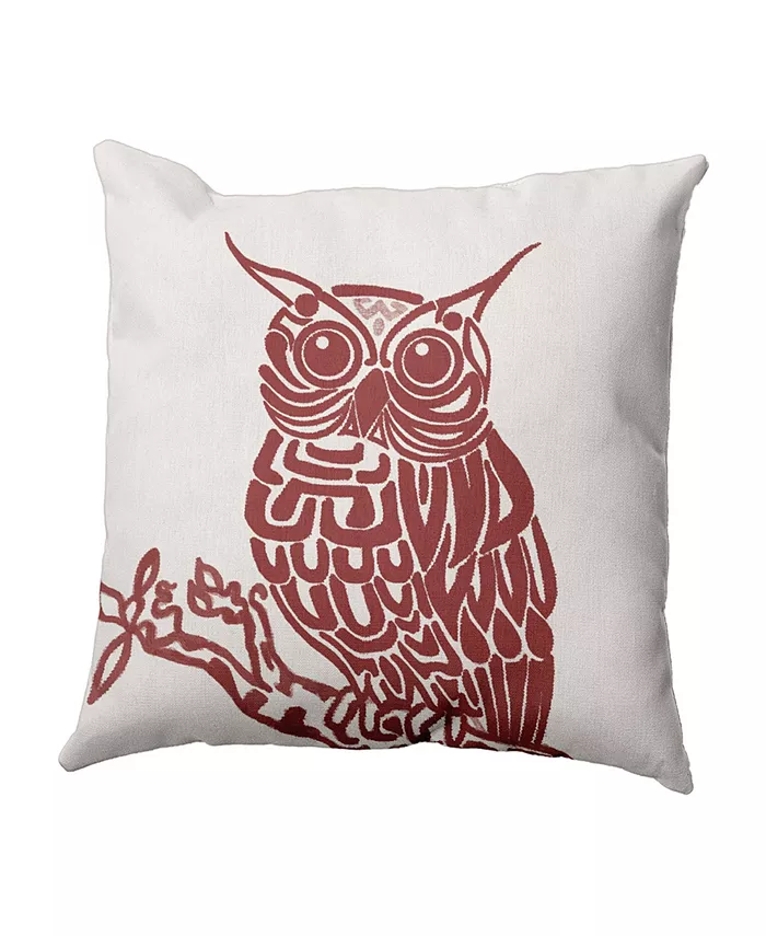 E by Design 16 Inch Off White and Rust Decorative Safari Throw Pillow