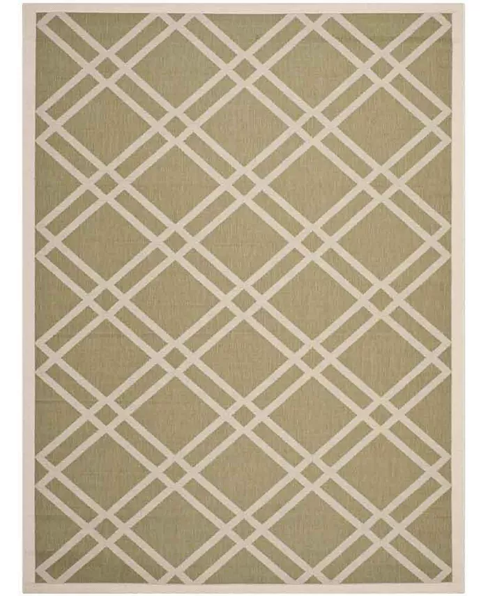 Safavieh Courtyard Green and Beige 8' x 11' Sisal Weave Outdoor Area Rug