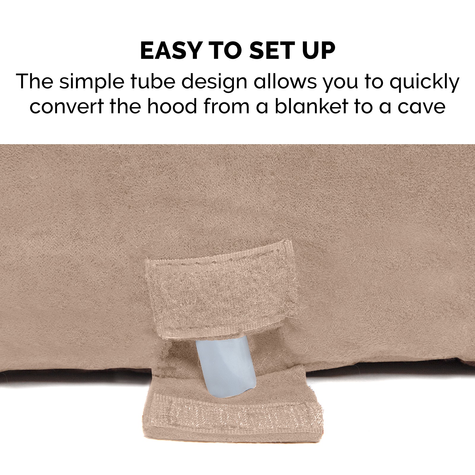 FurHaven | Orthopedic Faux Sheepskin Snuggery Burrow Pet Bed for Dogs and Cats， Cream， 44-Inch